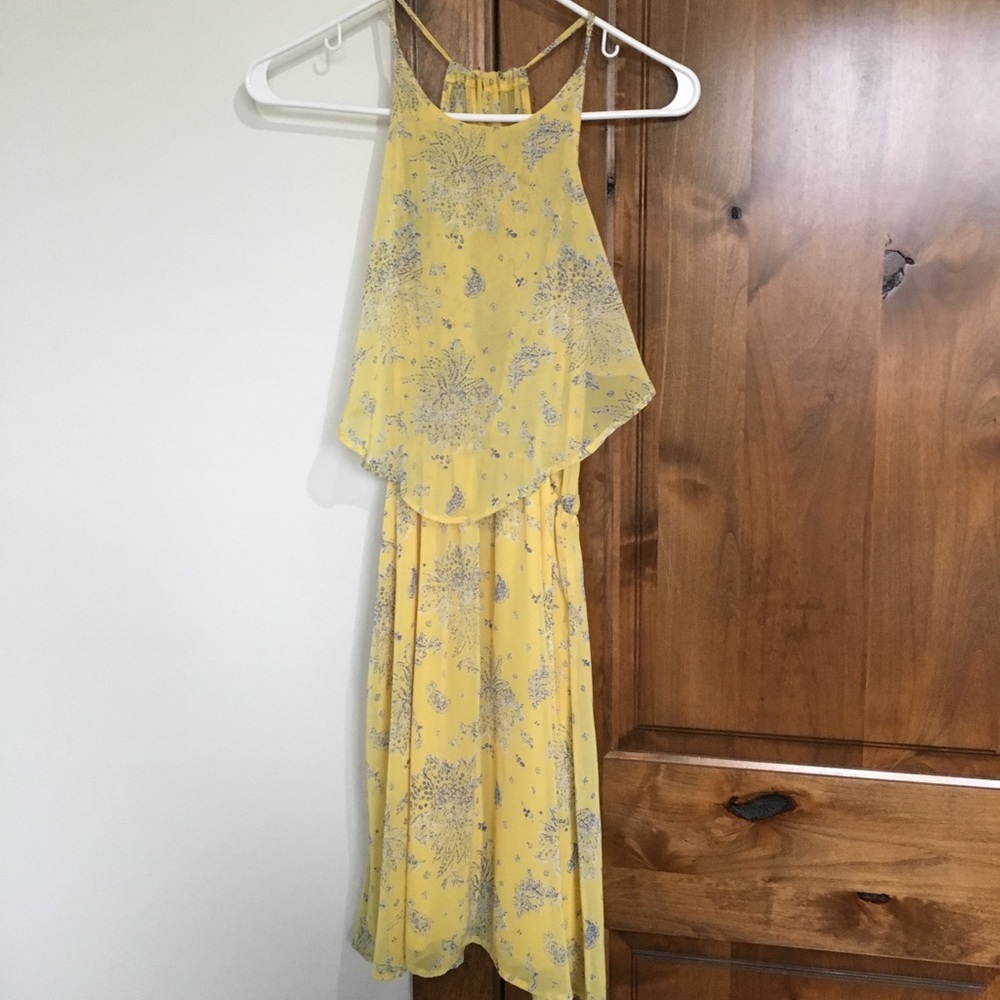 Yellow mini dress